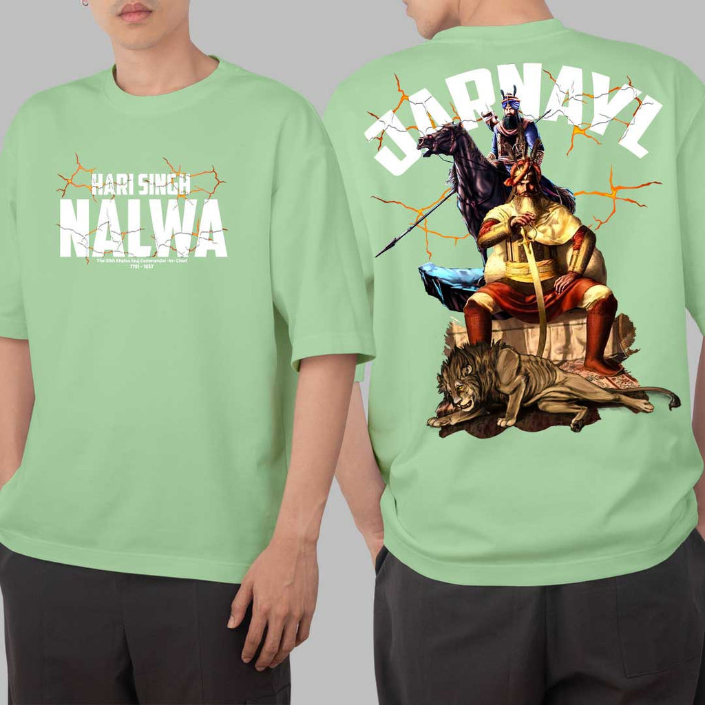 Hari Singh Nalwa Mint Green Oversized T Shirt