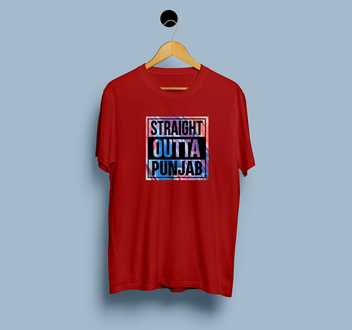 Buy Straight Outta Punjab T Shirt Punjabi Slogan Printed Men Tshirt India Punjabi Adda