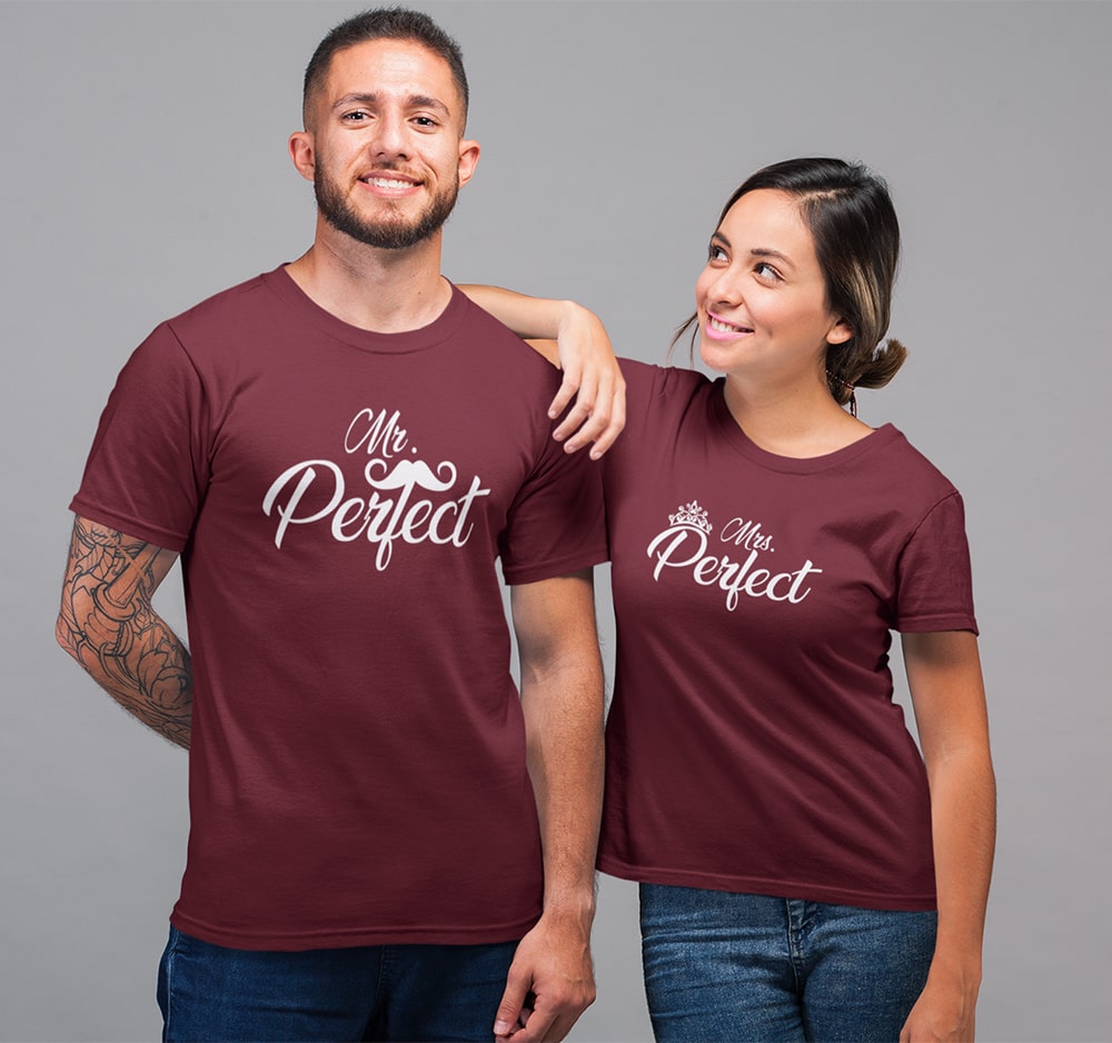 Mr And Mrs Perfect T Shirt Buy Matching Mr Mrs Couple T Shirts