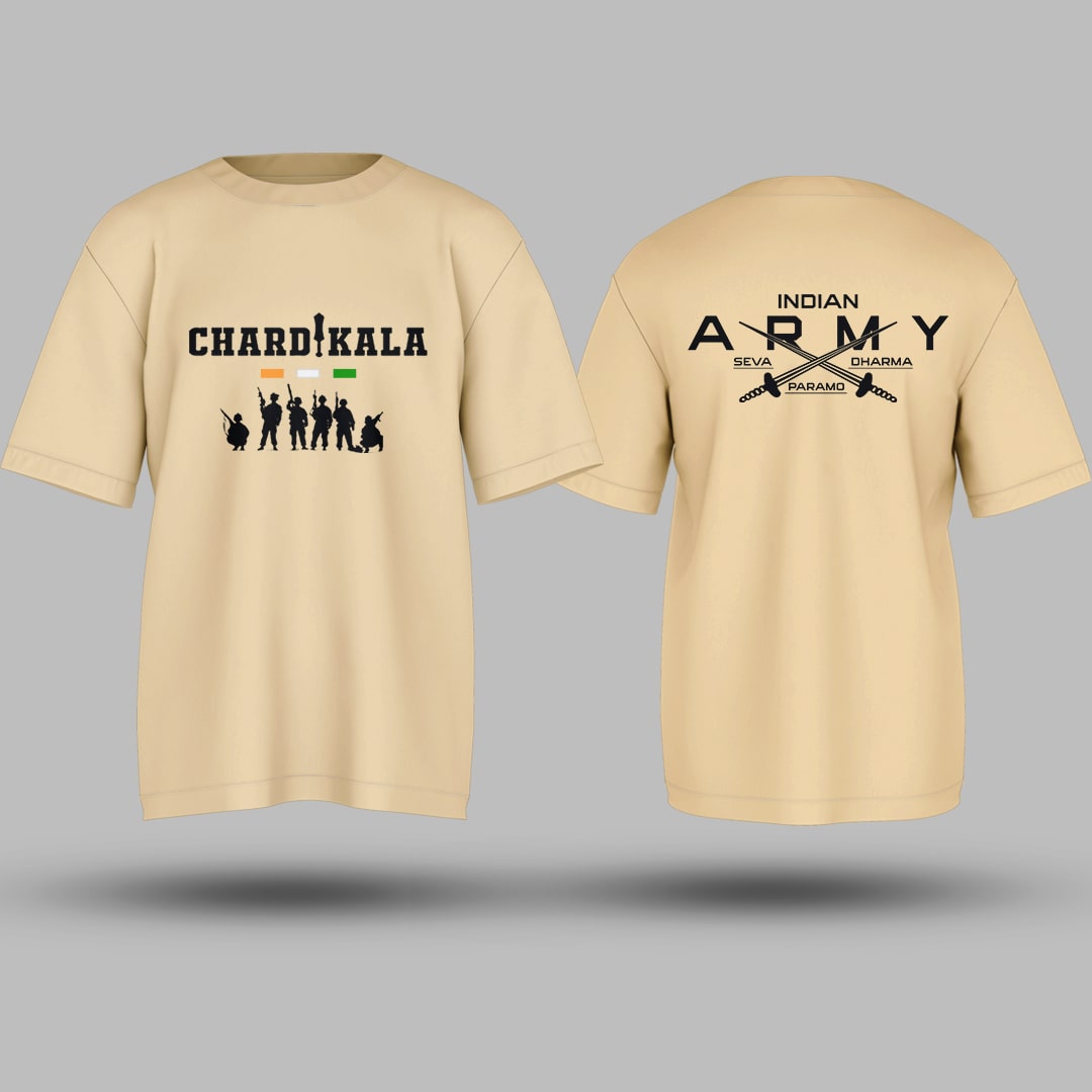 Indian Army Chardikala Oversized T Shirt
