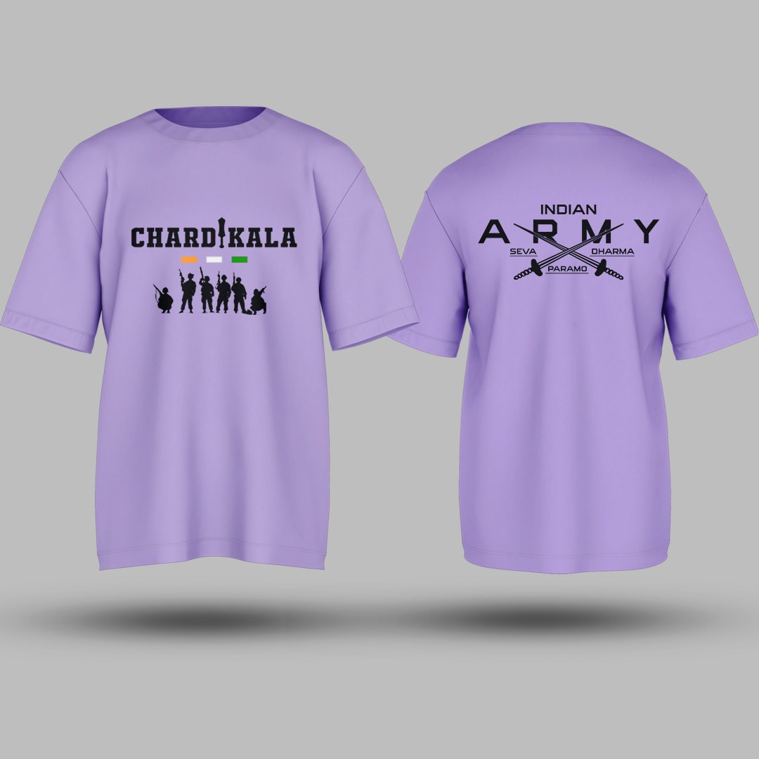 Indian Army Chardikala Oversized T Shirt