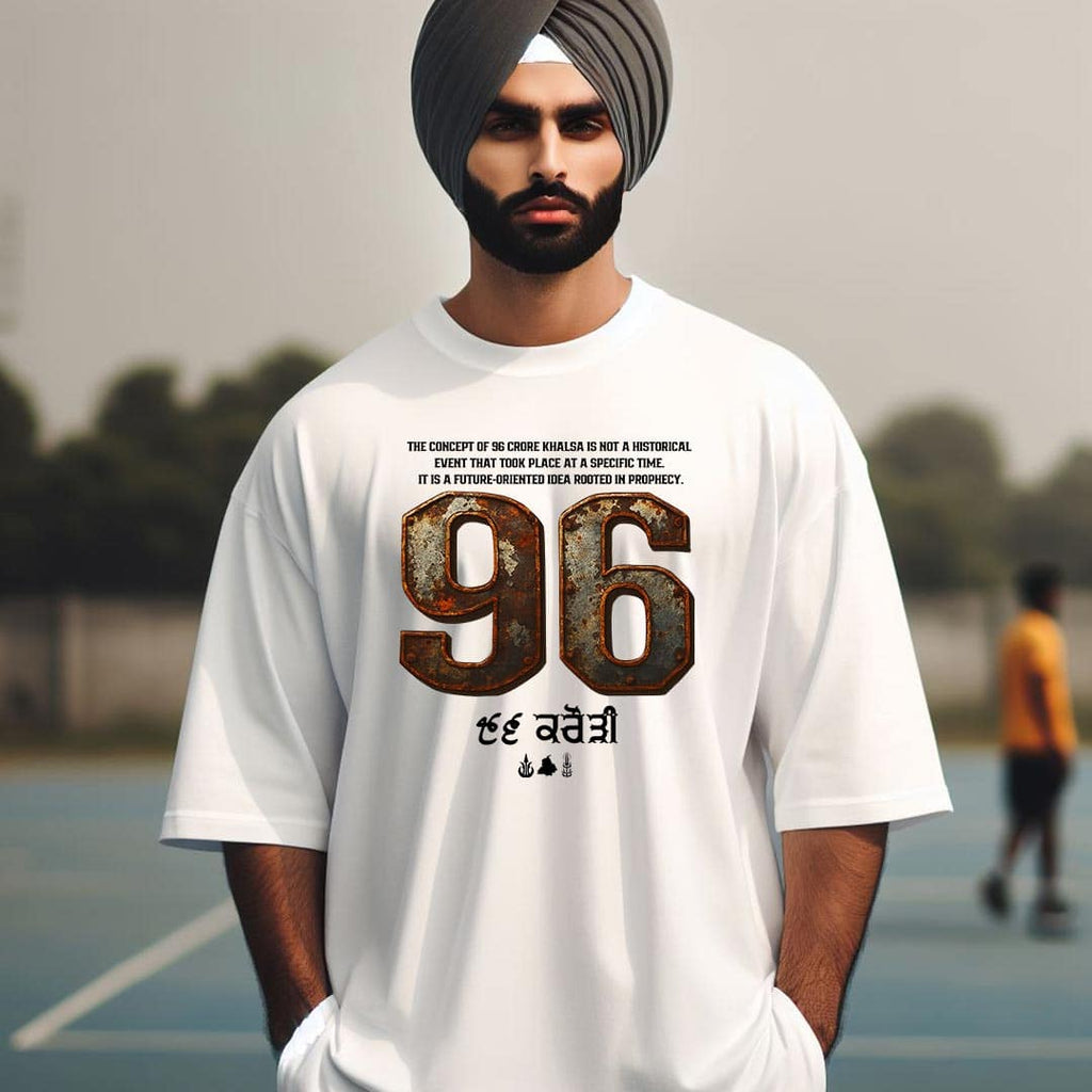 96 Crori Fauj Sikh Warriors Oversized T-shirt