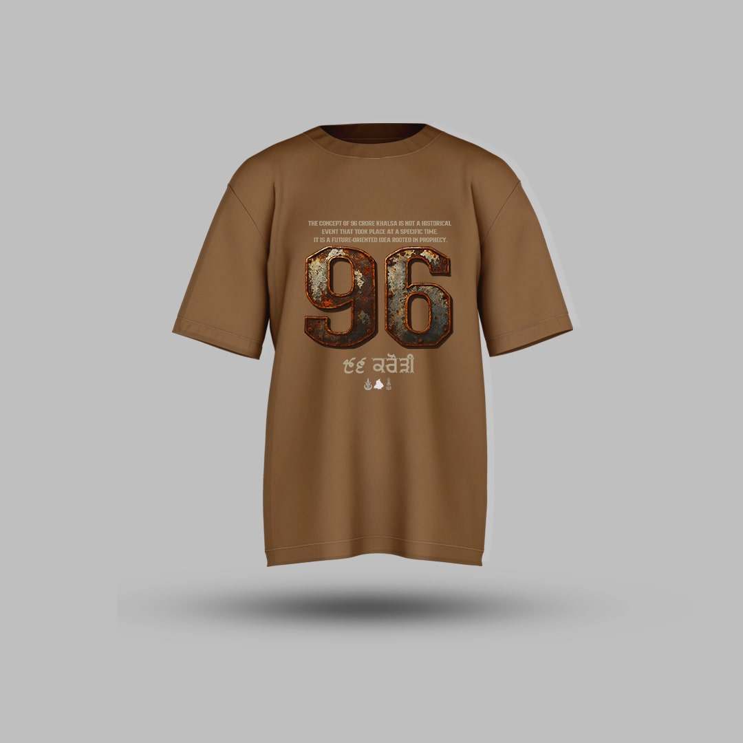 96 Crori Fauj Sikh Warriors Oversized T-shirt
