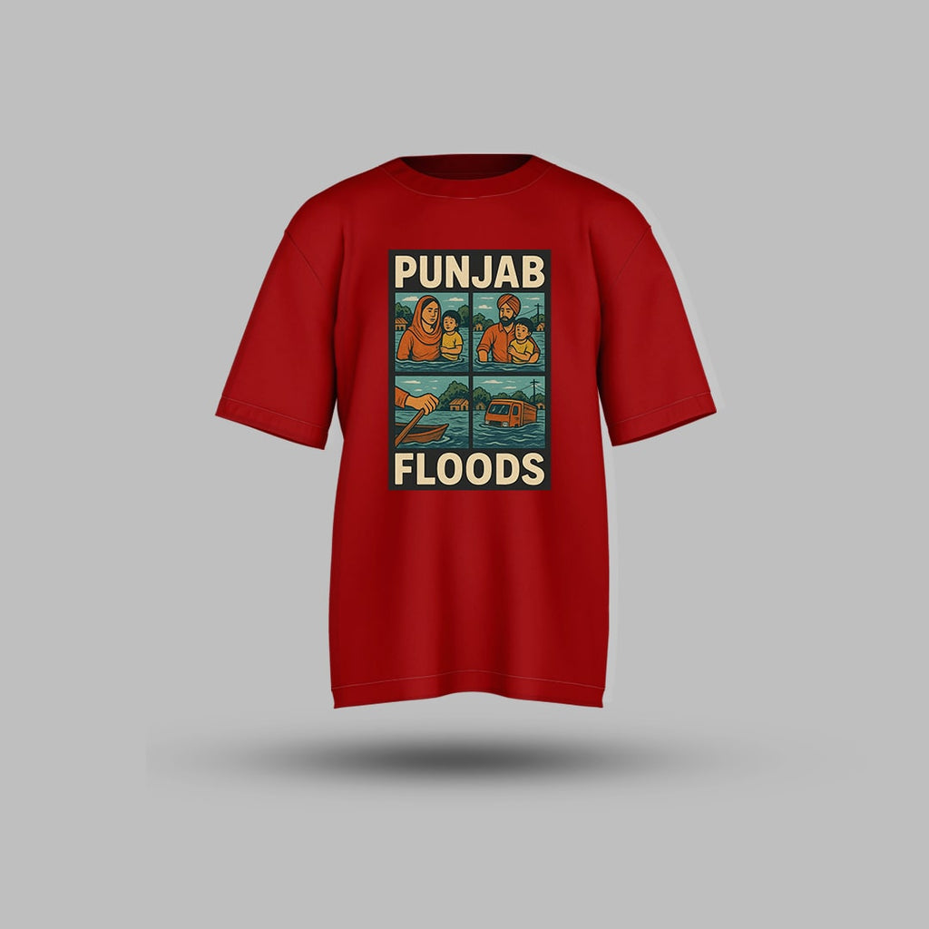 Punjab Flood Oversized T-shirt
