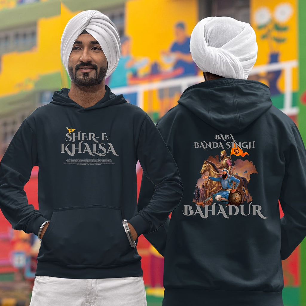 Sher -E -Khalsa Baba Banda Singh Bahadur  Men Hoodie