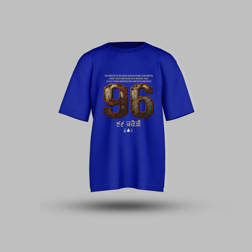 96 Crori Fauj Sikh Warriors Oversized T-shirt