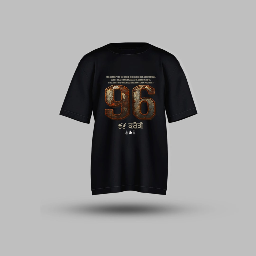 96 Crori Fauj Sikh Warriors Oversized T-shirt