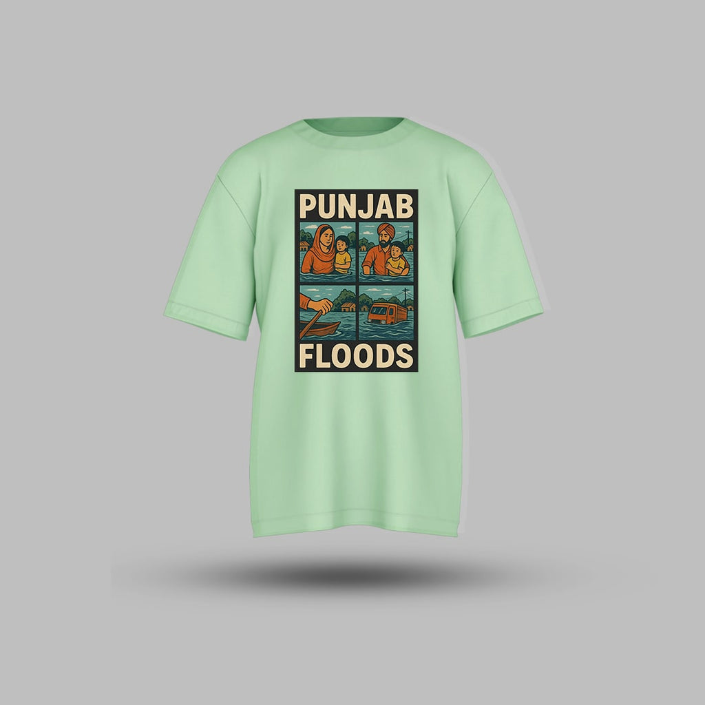 Punjab Flood Oversized T-shirt