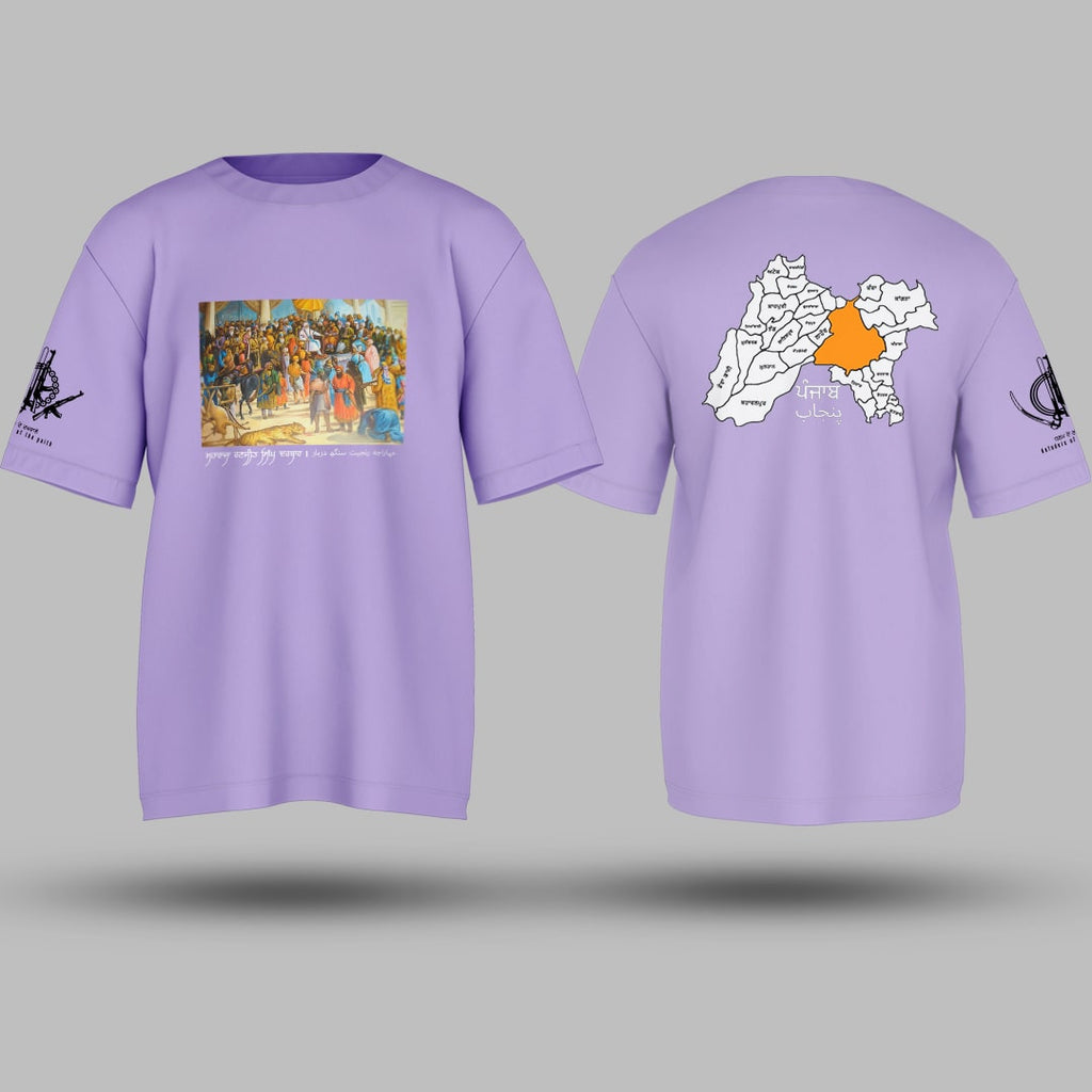 Maharaja Ranjit Singh Darbar Lavender Oversized T Shirt