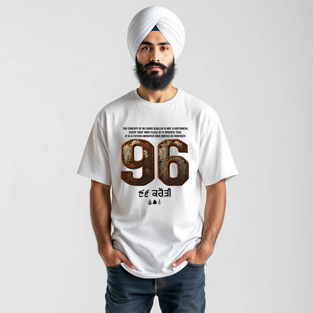 96 Crori Fauj Sikh Warriors Oversized T-shirt