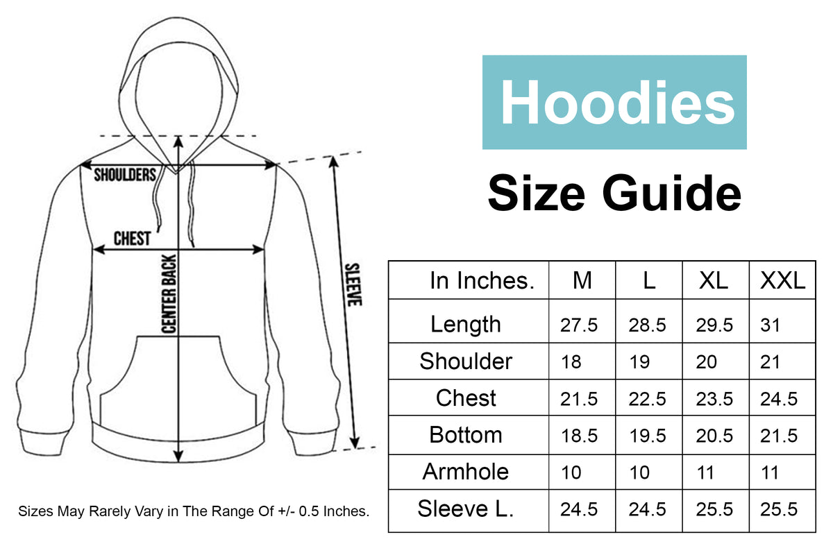 Hoodie Size Chart