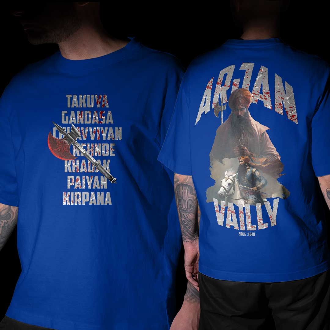Arjan Vailly royal blue Oversized T Shirt