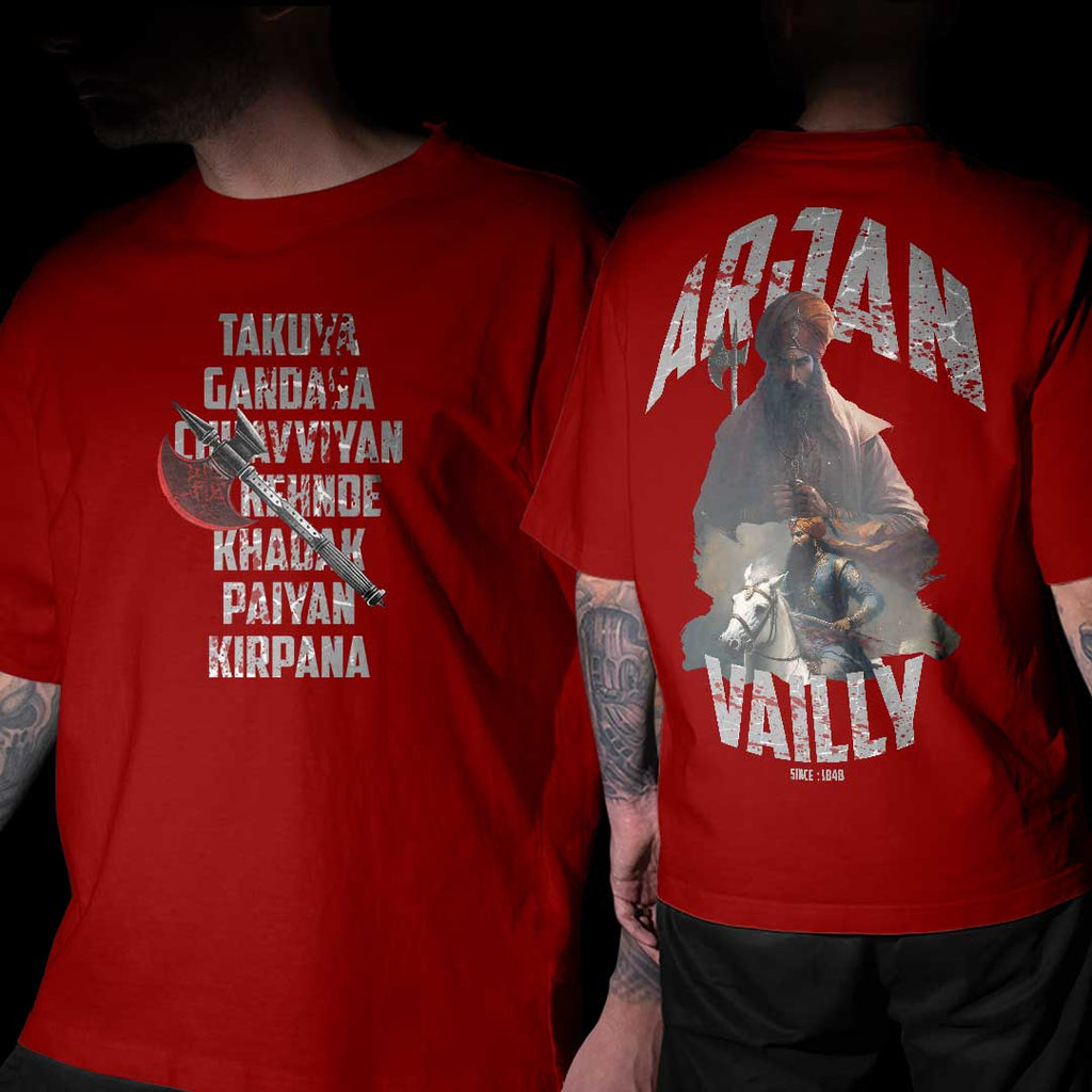 Arjan Vailly maroon Oversized T Shirt