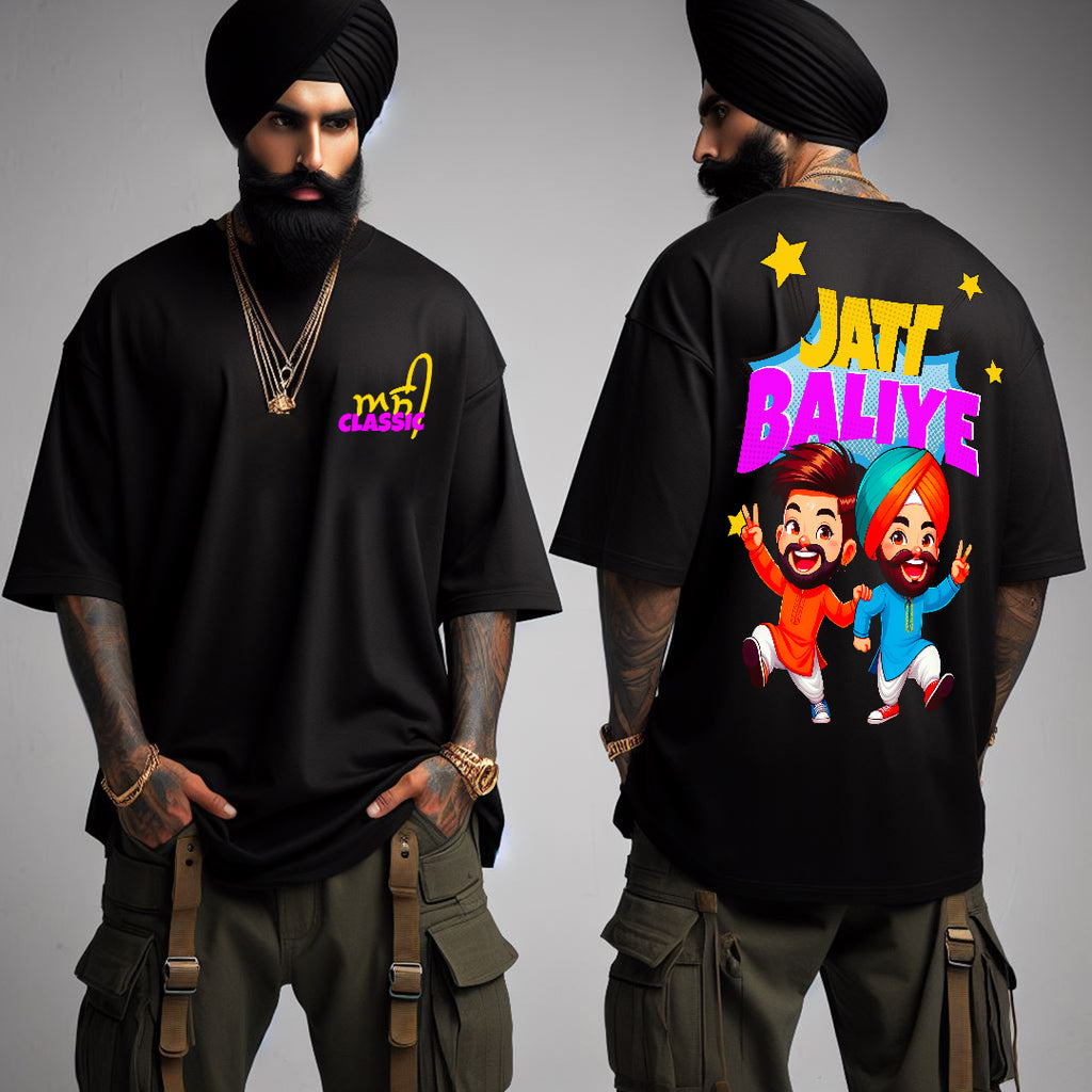 Assi Classic Jatt Baliye Punjabi Oversized T Shirt