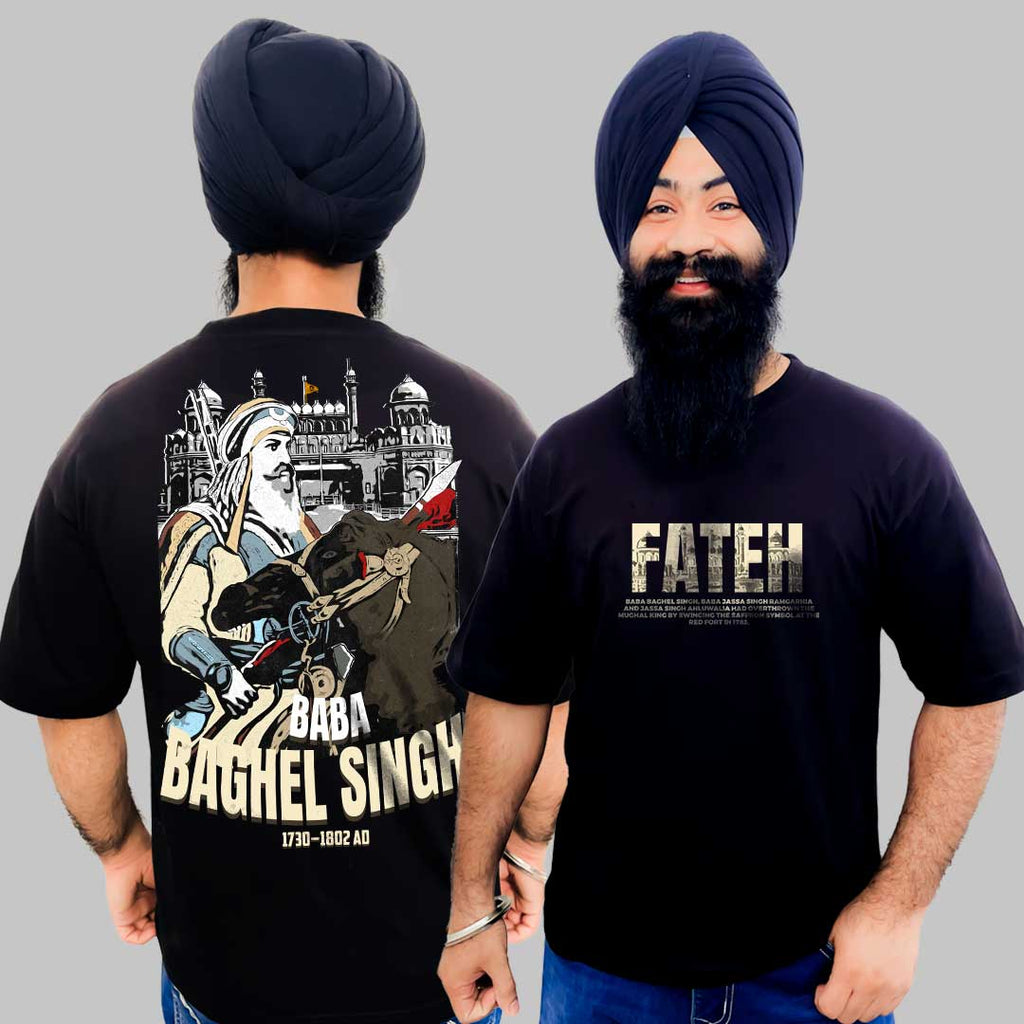 Baba Baghel Singh Black Oversized T Shirt