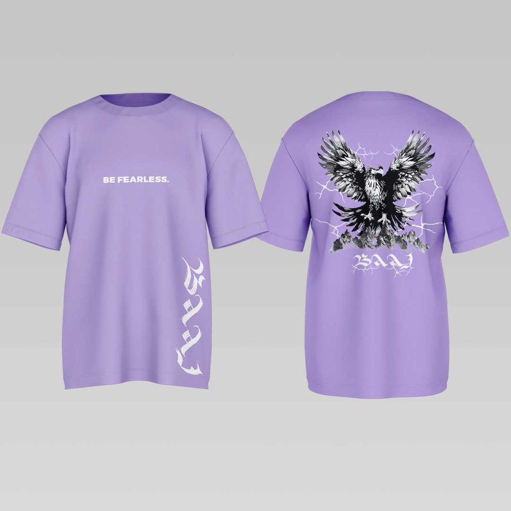 Fearless Lavender Oversized T Shirt