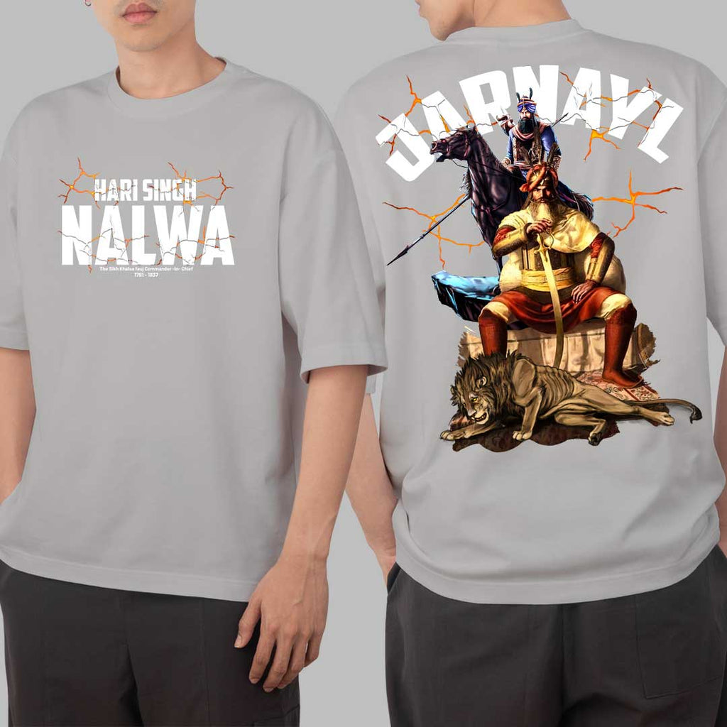 Hari Singh Nalwa Grey Oversized T Shirt