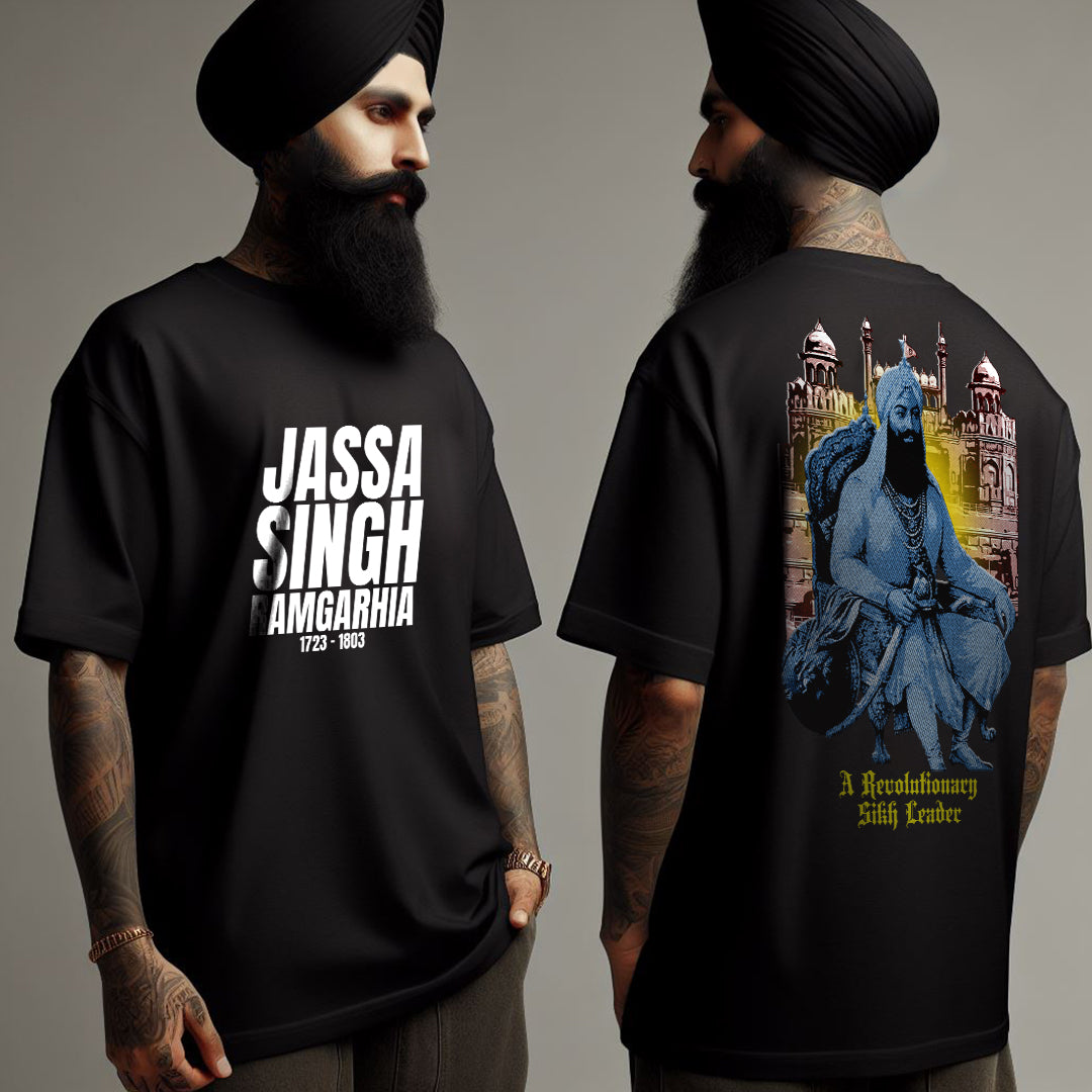 Sardar Jassa Singh Ramgarhia Black Oversized T Shirt