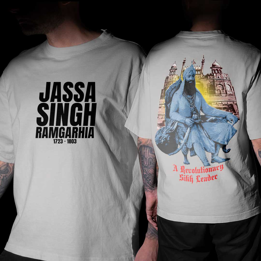 Sardar Jassa Singh Ramgarhia Grey Oversized T Shirt