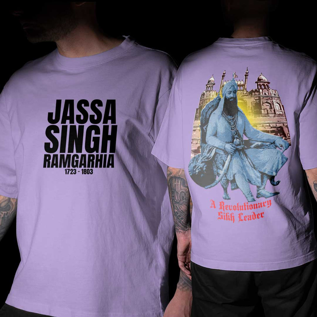 Sardar Jassa Singh Ramgarhia Lavender Oversized T Shirt