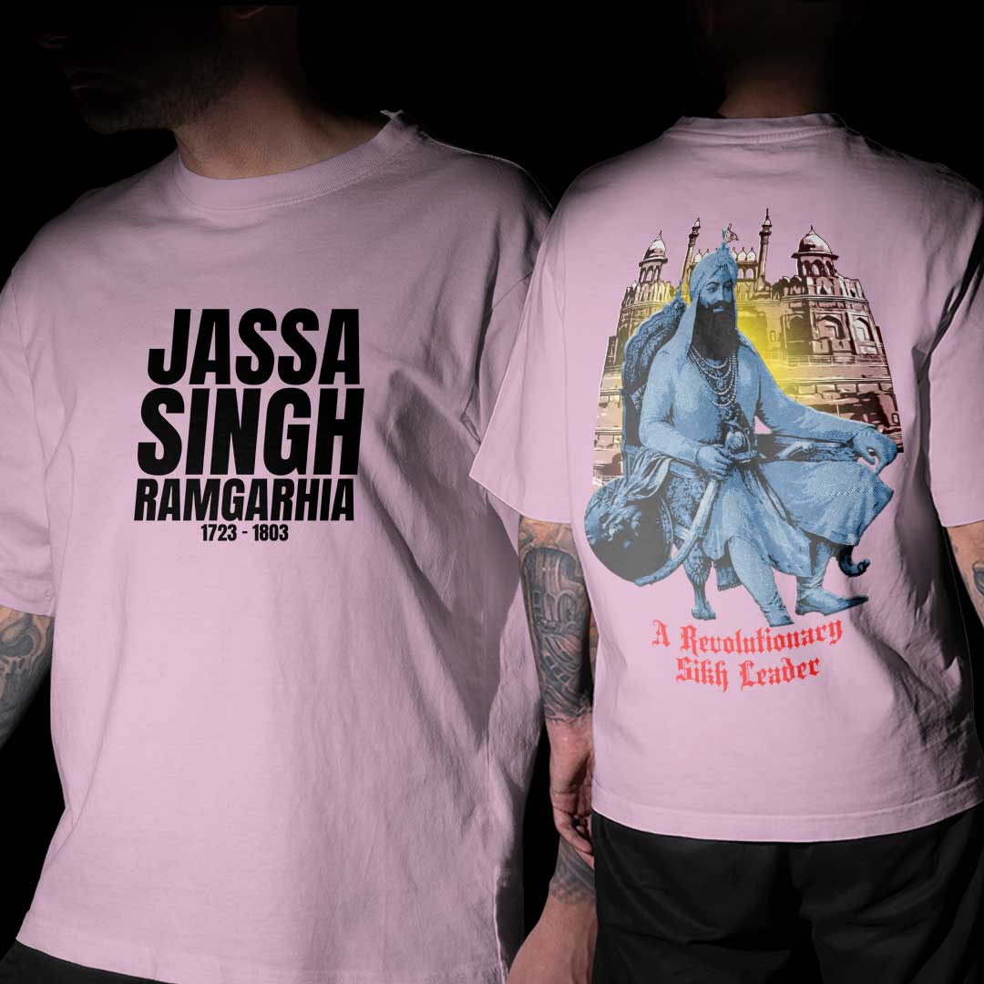 Sardar Jassa Singh Ramgarhia Lilac Oversized T Shirt