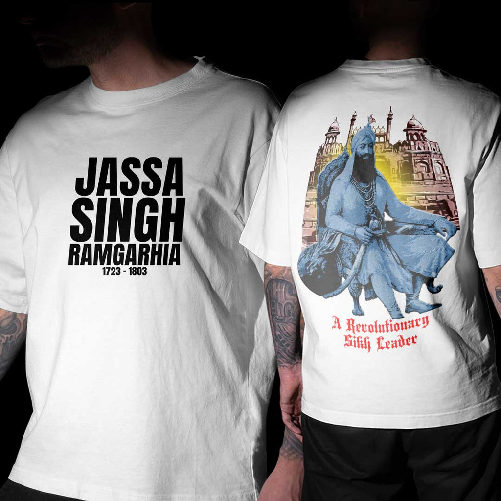 Sardar Jassa Singh Ramgarhia White Oversized T Shirt