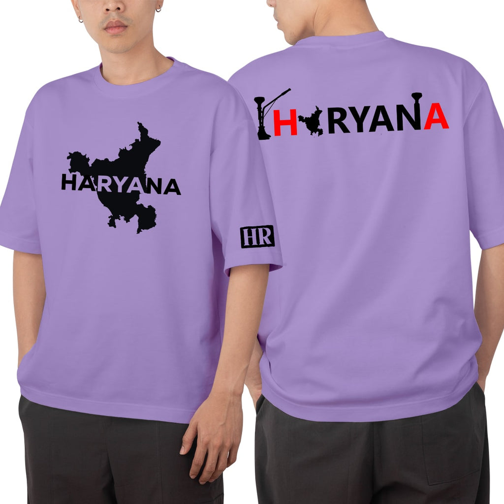 Haryana Map Oversized T Shirt
