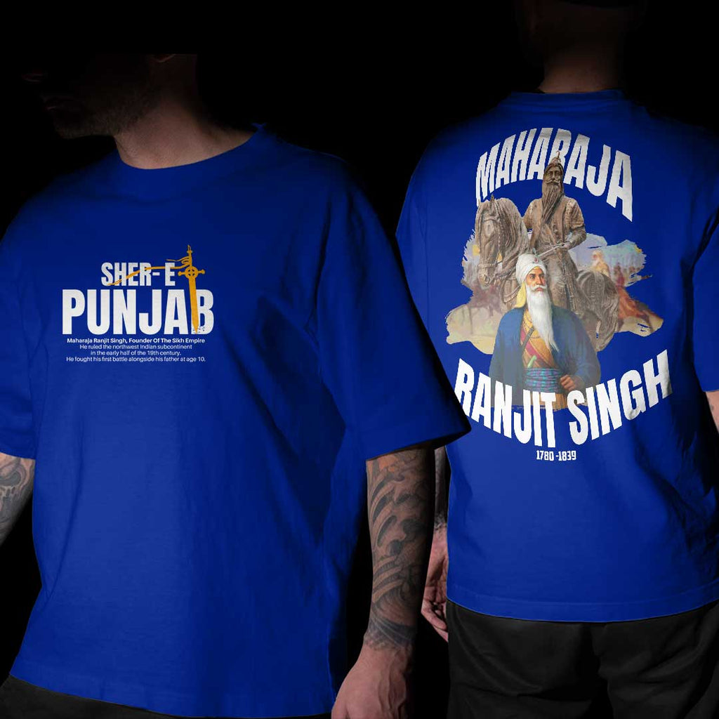 Maharaja Ranjit Singh Royal Blue Oversized T Shirt