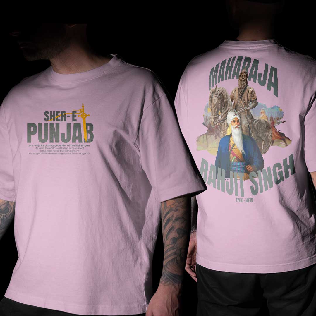 Maharaja Ranjit Singh Lilac Oversized T Shirt