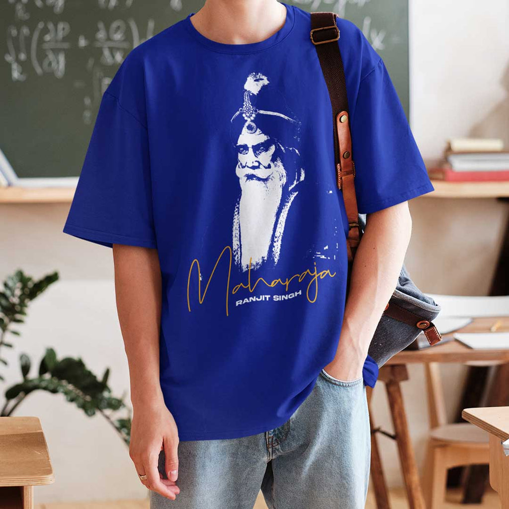 Maharaja Ranjit Singh Royal Blue Oversized T Shirt