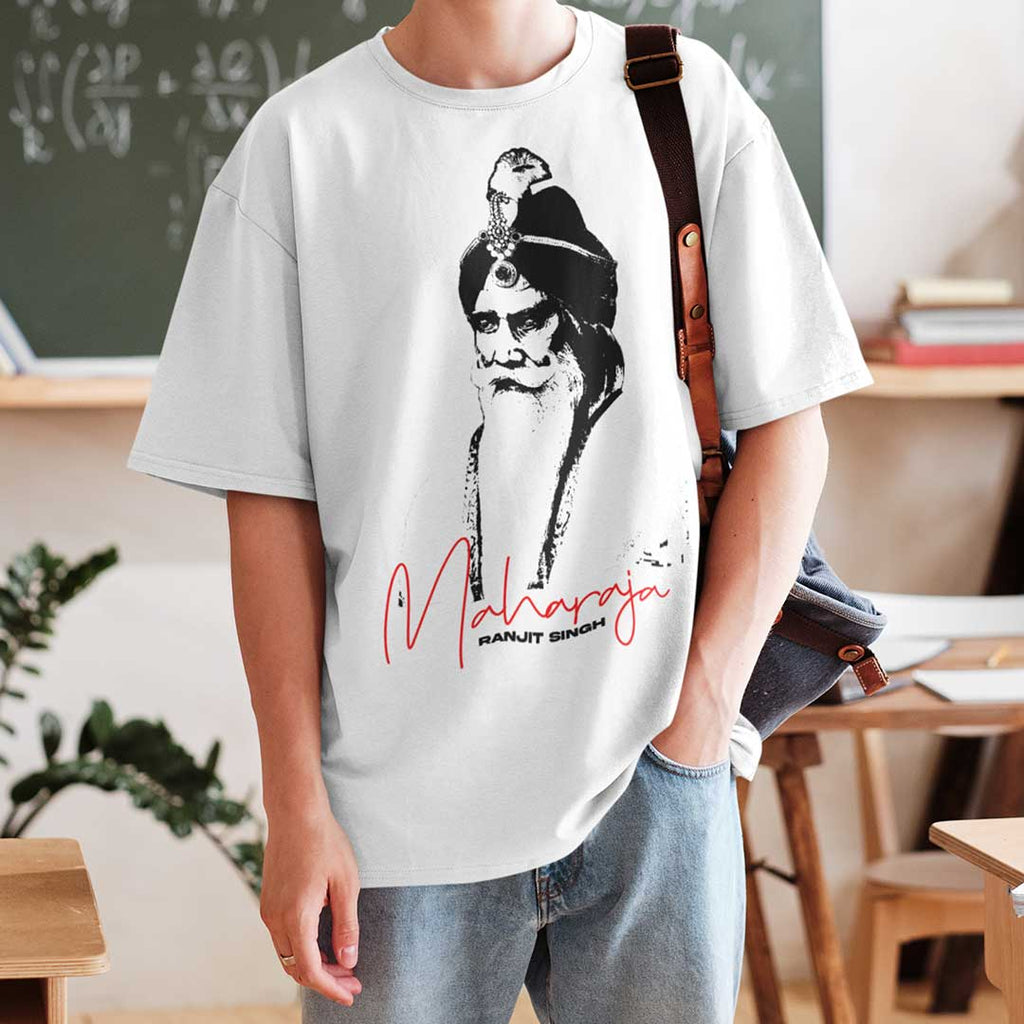 Maharaja Ranjit Singh White Oversized T Shirt