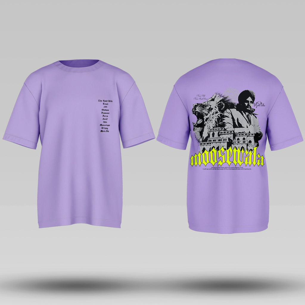 Legend Moose Wala lavender Oversized T Shirt