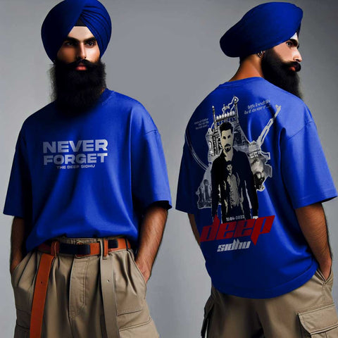 Never Forget Deep Sidhu Oversized T Shirt