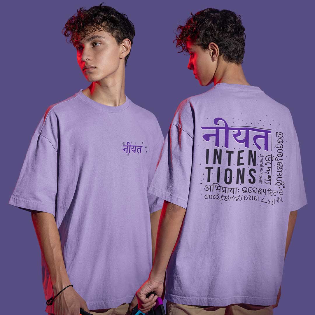 Niyat Lavender Oversized T shirt