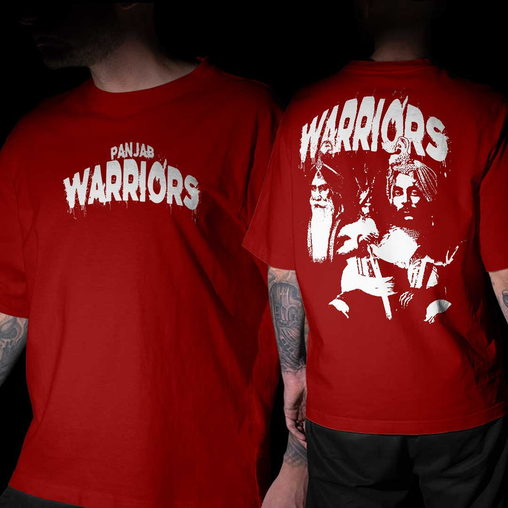 Panjab Warriors Men Maroon Oversized T Shirt