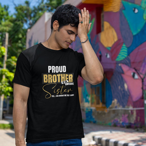 Proud Brother Of An Awesome Sister Rakhi T Shirt