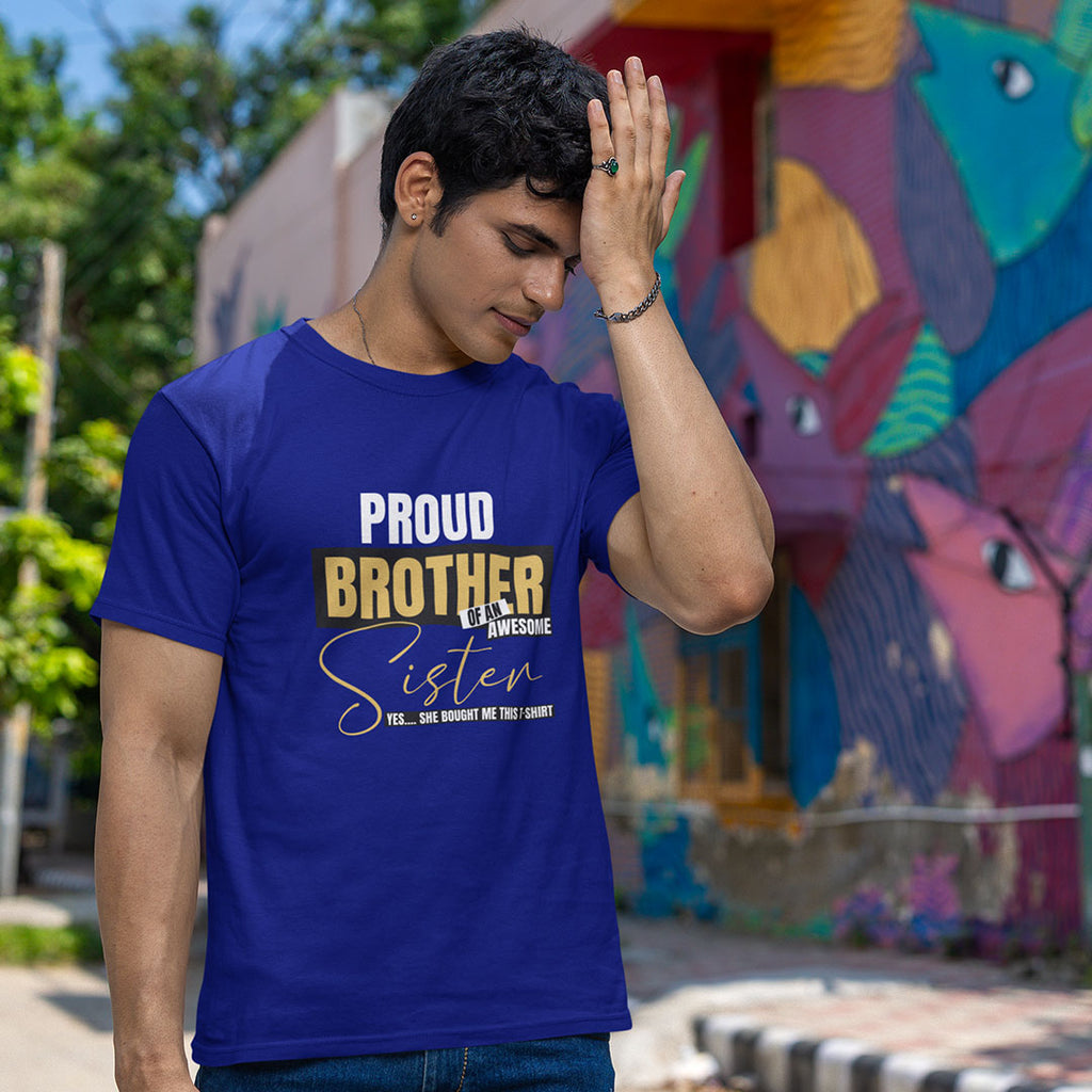 Proud Brother Of An Awesome Sister Rakhi T Shirt