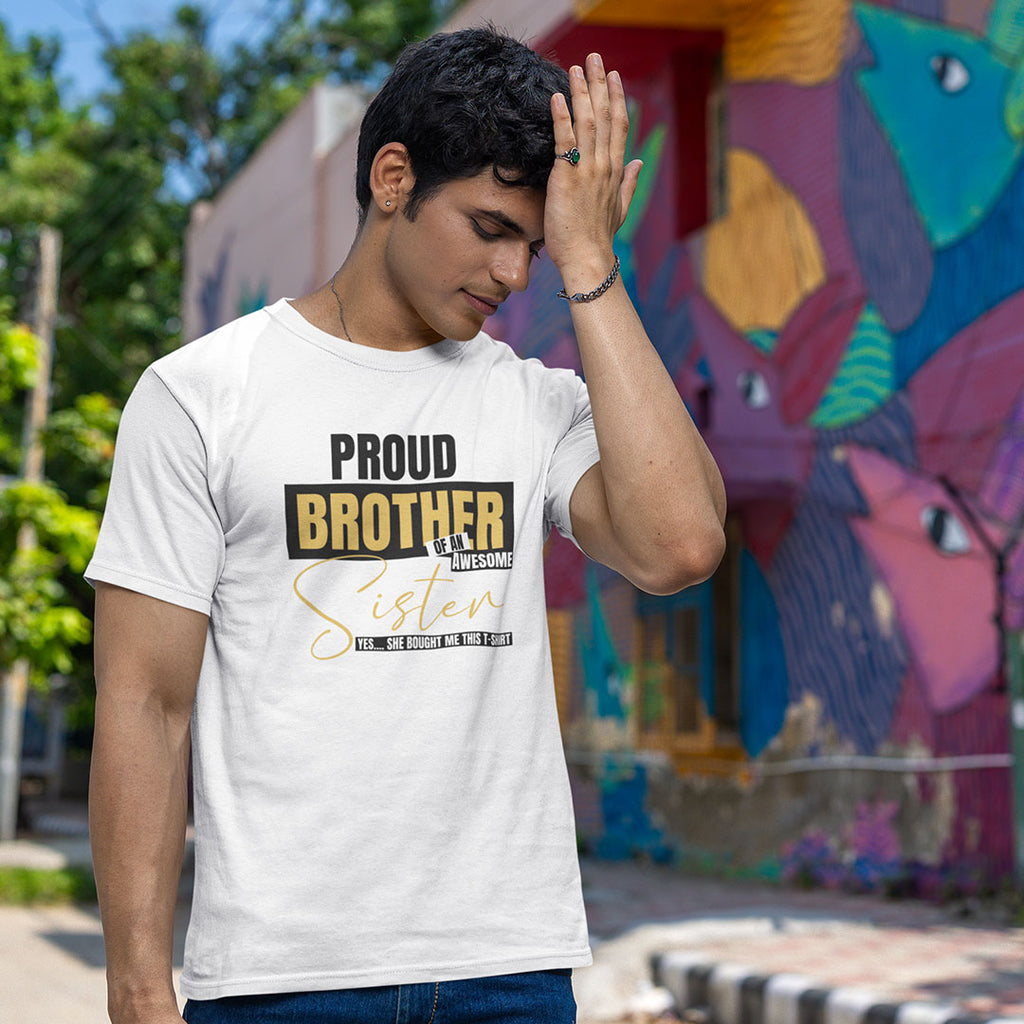 Proud Brother Of An Awesome Sister Rakhi T Shirt