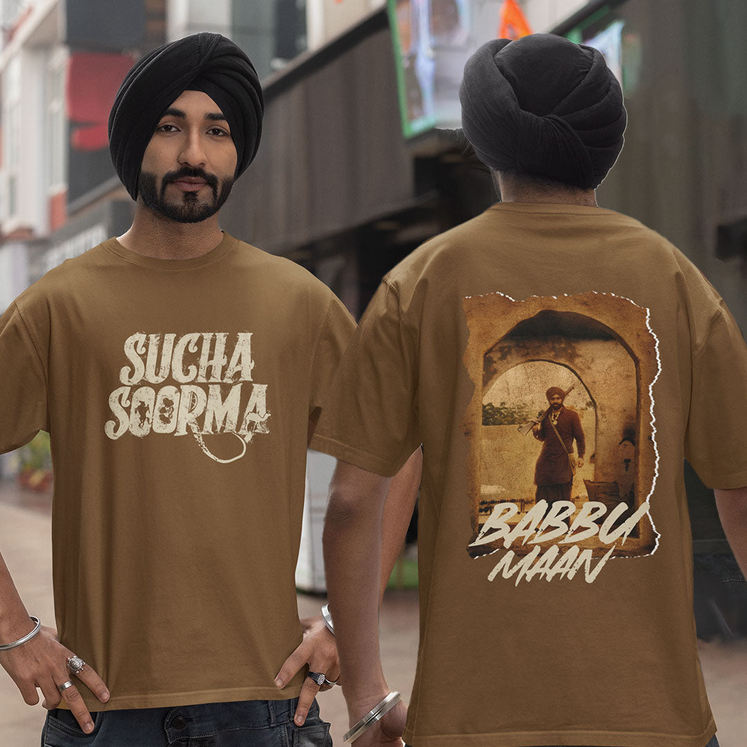 Sucha Soorma Babu Mann Oversized T Shirt