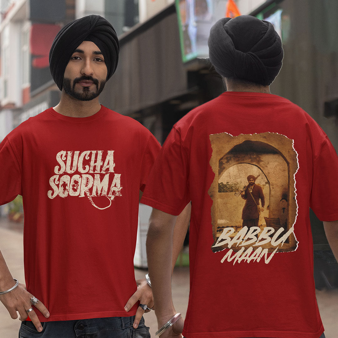 Sucha Soorma Babu Mann Oversized T Shirt