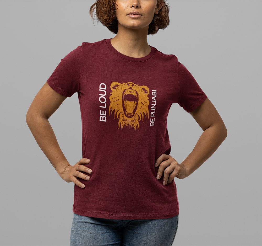 Be Loud Be Punjabi Women T-Shirts - Punjabi Printed T Shirt For