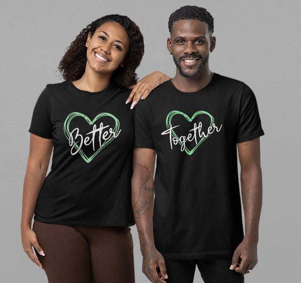 Buy Matching Better Together Couple T Shirts Online India – Punjabi Adda