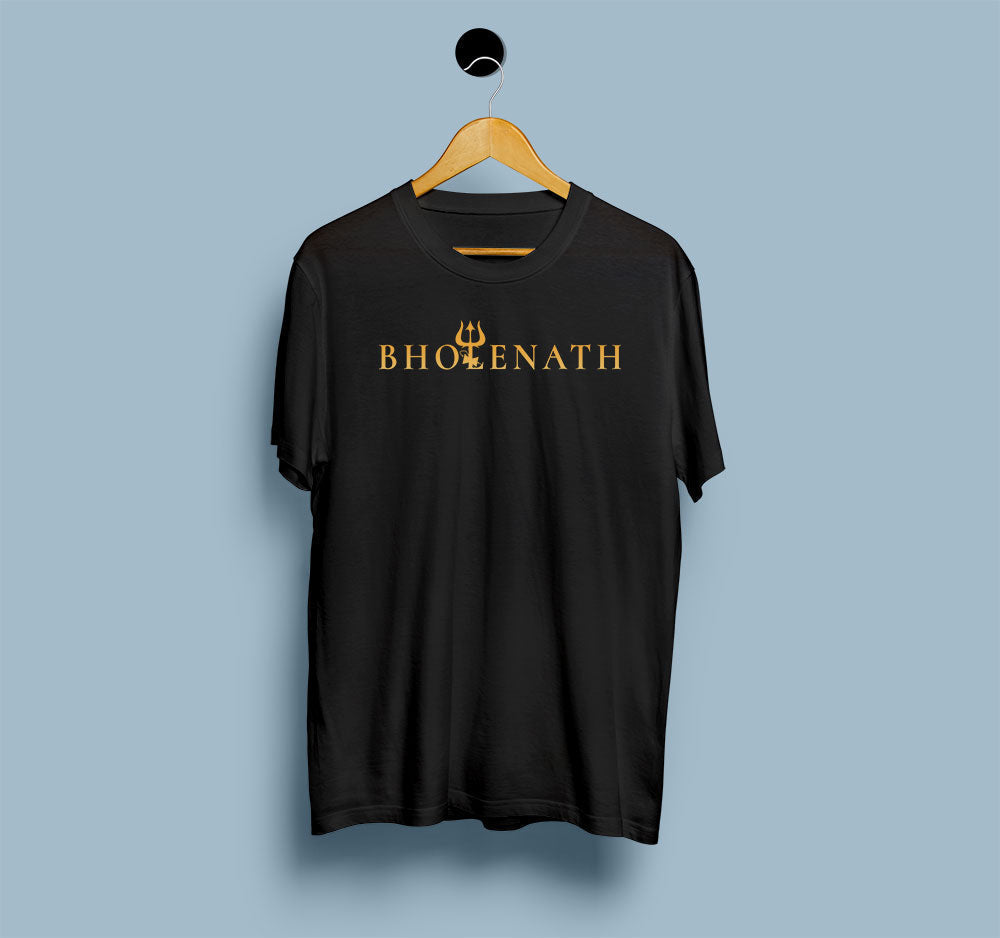 bholenath black t shirt