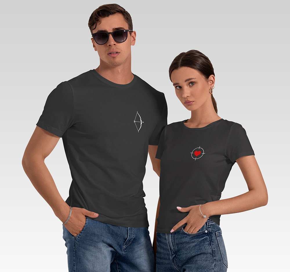 Bow And Arrow Couple T Shirt