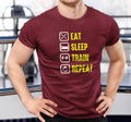 EAT Sleep Train Repeat Gym T Shirt