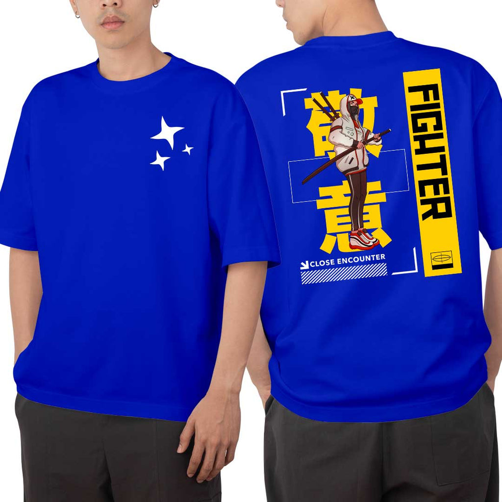 Fighter anime oversized t shirt