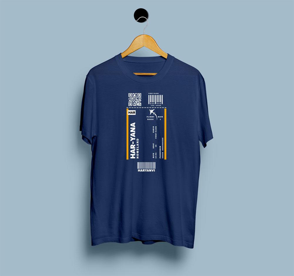 Haryana Air Ticket T Shirt