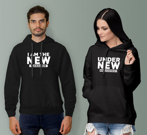 Manager Under New Management Couple Hoodies