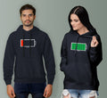 Mobile Battery Couple Hoodies