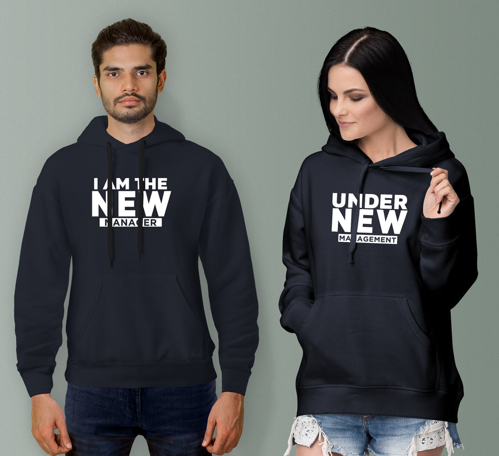 Manager Under New Management Couple Hoodies